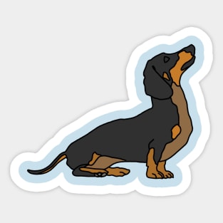 dachshund pocket tee Sticker